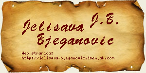 Jelisava Bjeganović vizit kartica